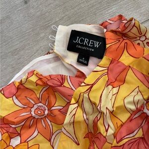 J.Crew Collection puff-sleeve cupro-blend maxi dress in sunset floral